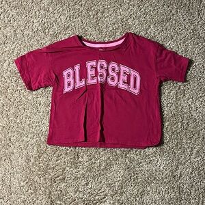 Red “ BLESSED “ kids shirt